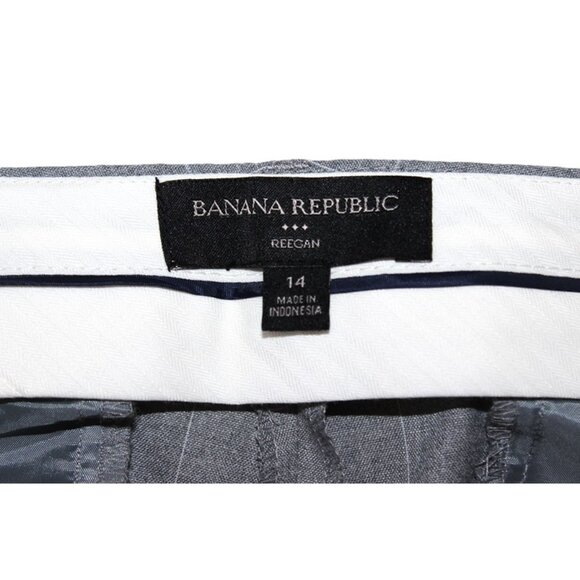 BANANA REPUBLIC *Like New* 2-Piece Tailored Pant Suit in Gray Geometric (Large) - Picture 5 of 14